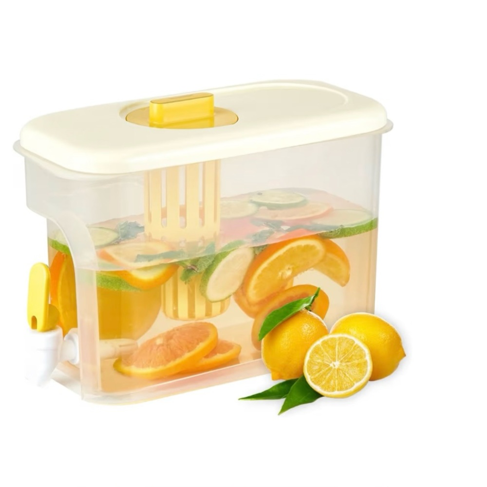 Drink Dispenser for Fridge, Beverage Liquid Drink Container for Party